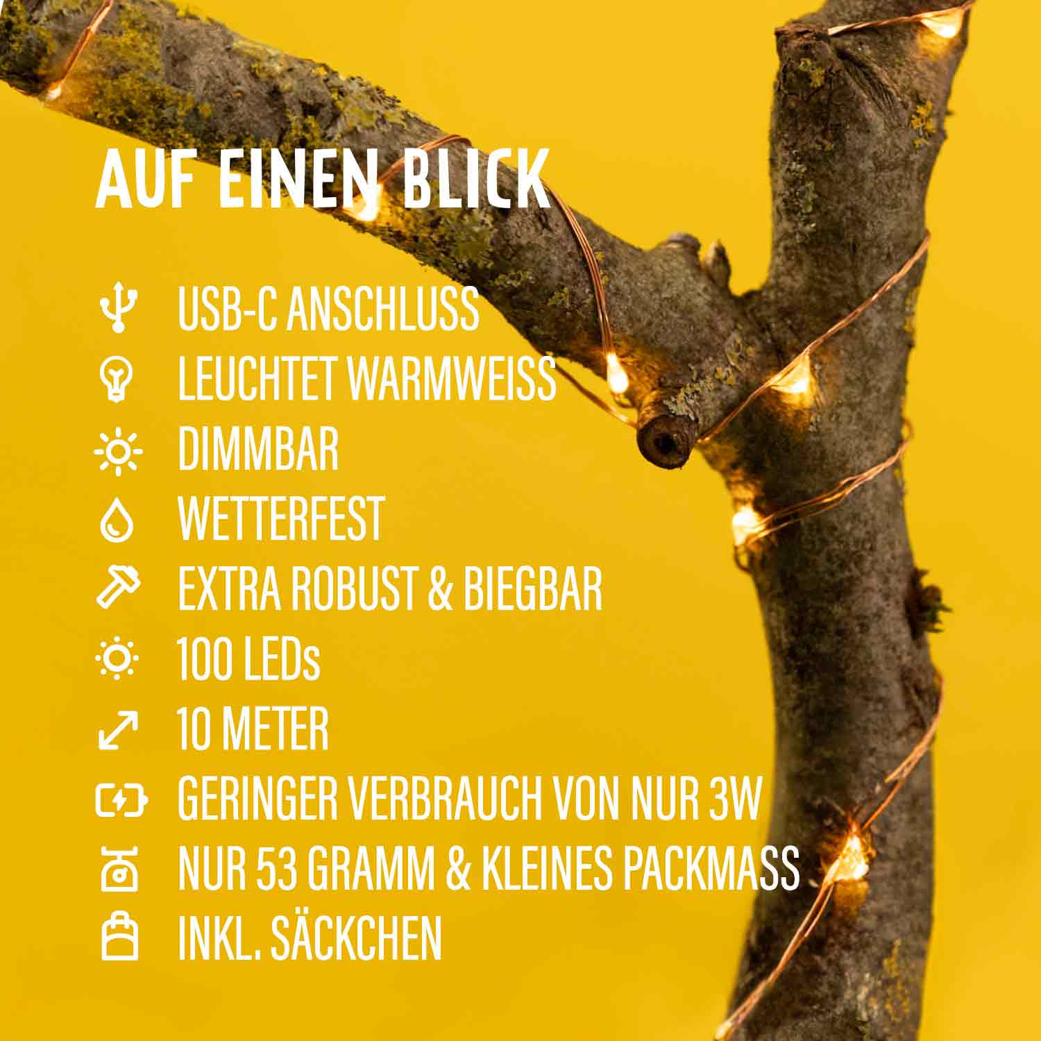 CAMPLIGHT USB-OUTDOOR-LICHTERKETTE - THE SUNNYSIDE
