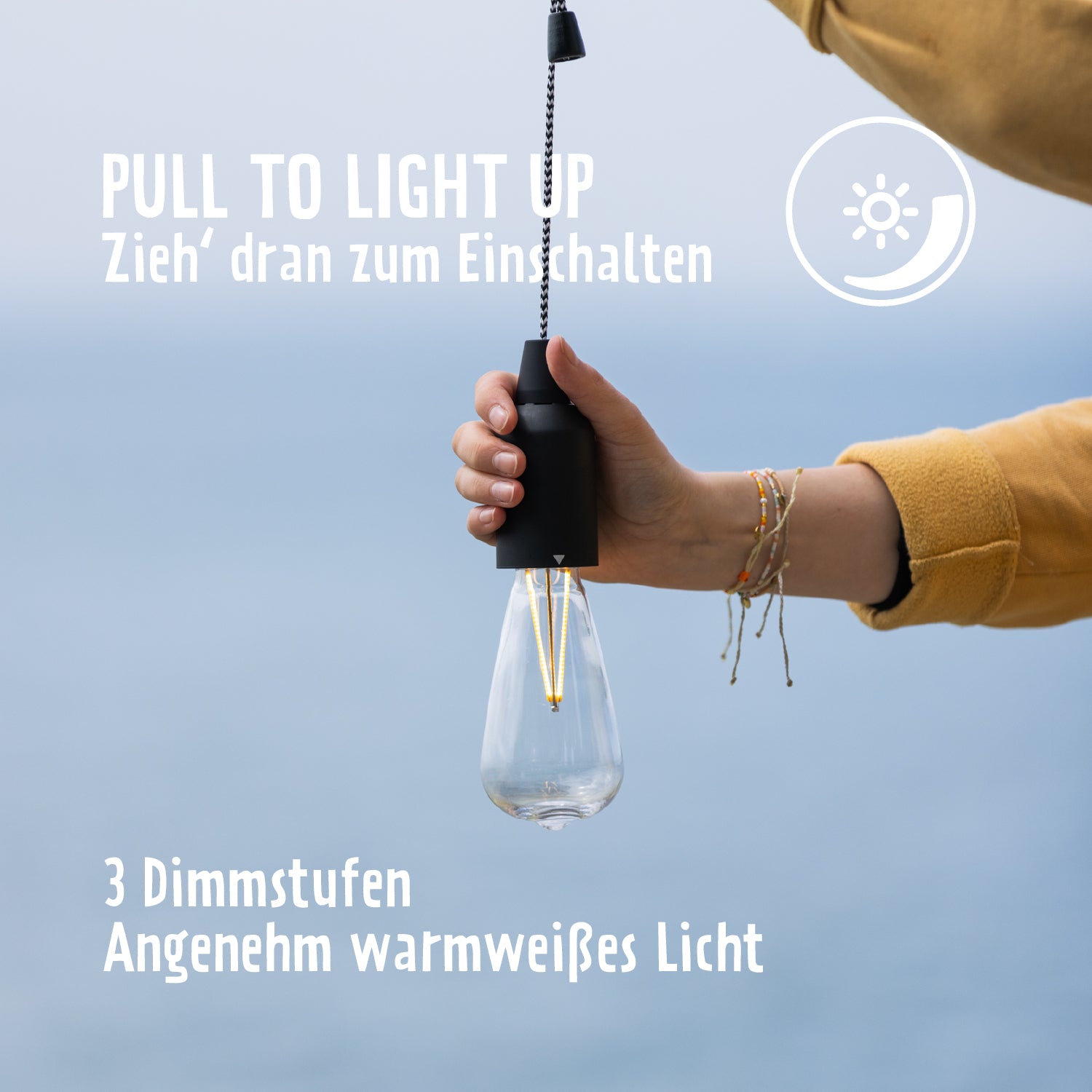 SUNNYSIDE Retro Birne Pull to light up
