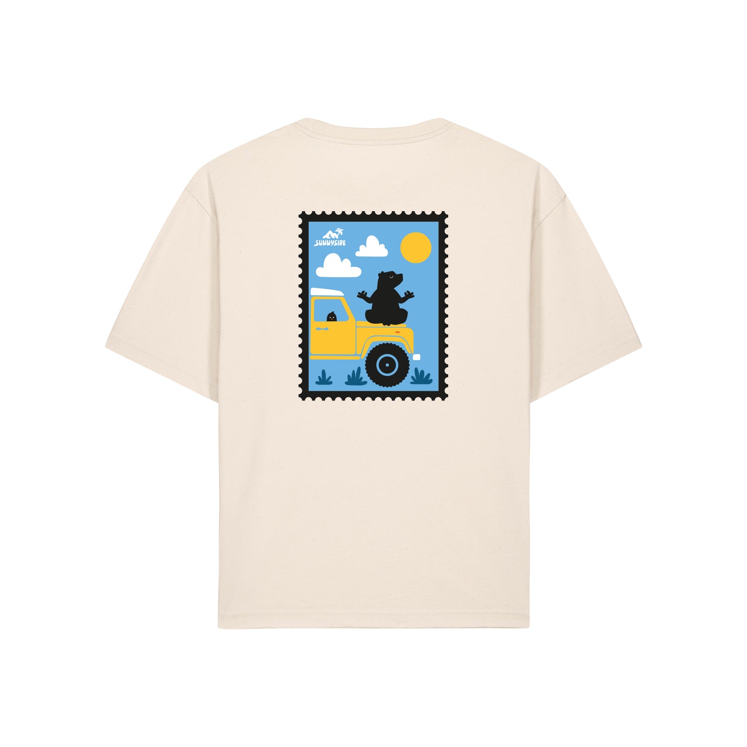 T-Shirt Yoga Bär & Defender, natural raw - THE SUNNYSIDE