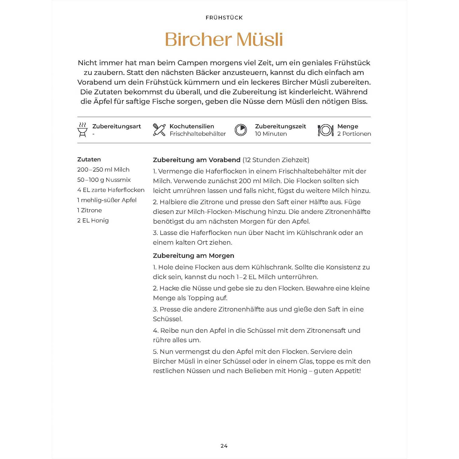 Kochbuch für Camper - THE SUNNYSIDE